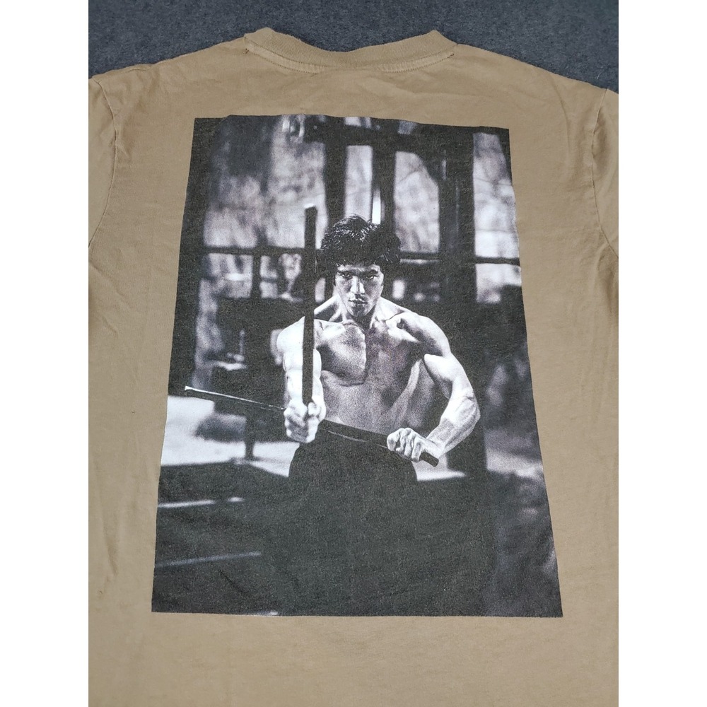 Bruce Lee x Shoe Palace Mens Brown Graphic Print T-Shirt Large